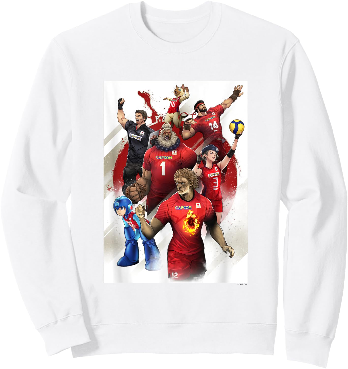 Japan National Volleyball Team x Capcom Collaboration ２ Sweatshirt - Sweatshirt | White