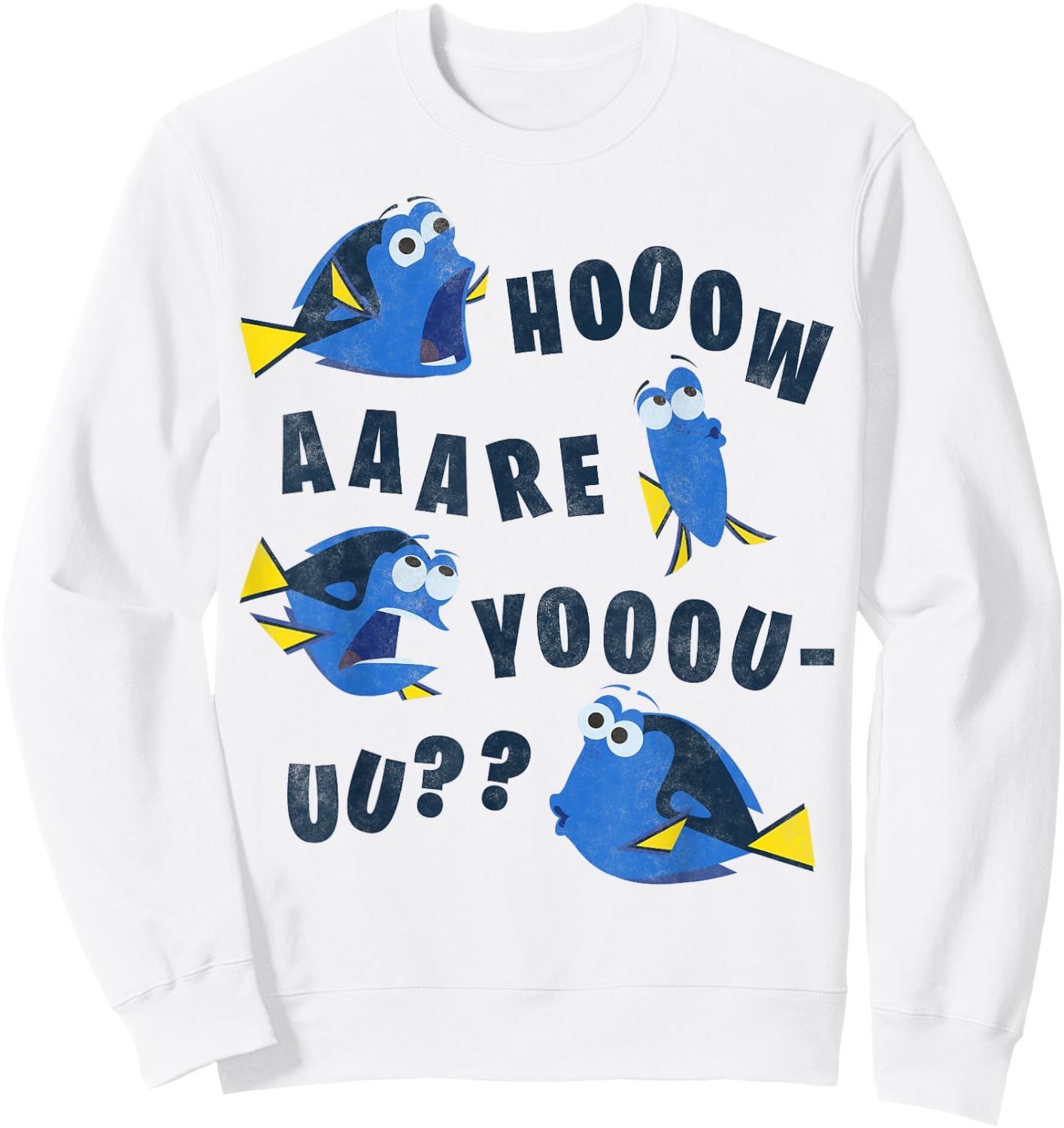 Disney Pixar Finding Dory How are You Graphic Sweatshirt - Sweatshirt | White