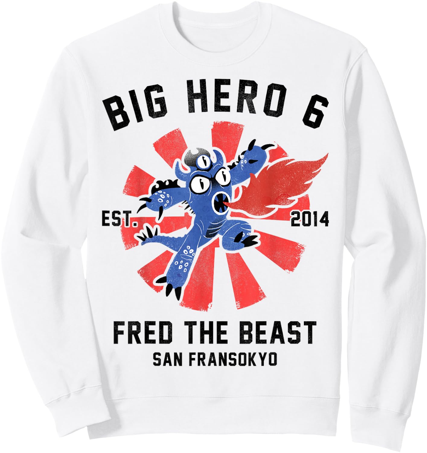 Disney Big Hero 6 Fred The Beast Poster Graphic Sweatshirt - Sweatshirt | White