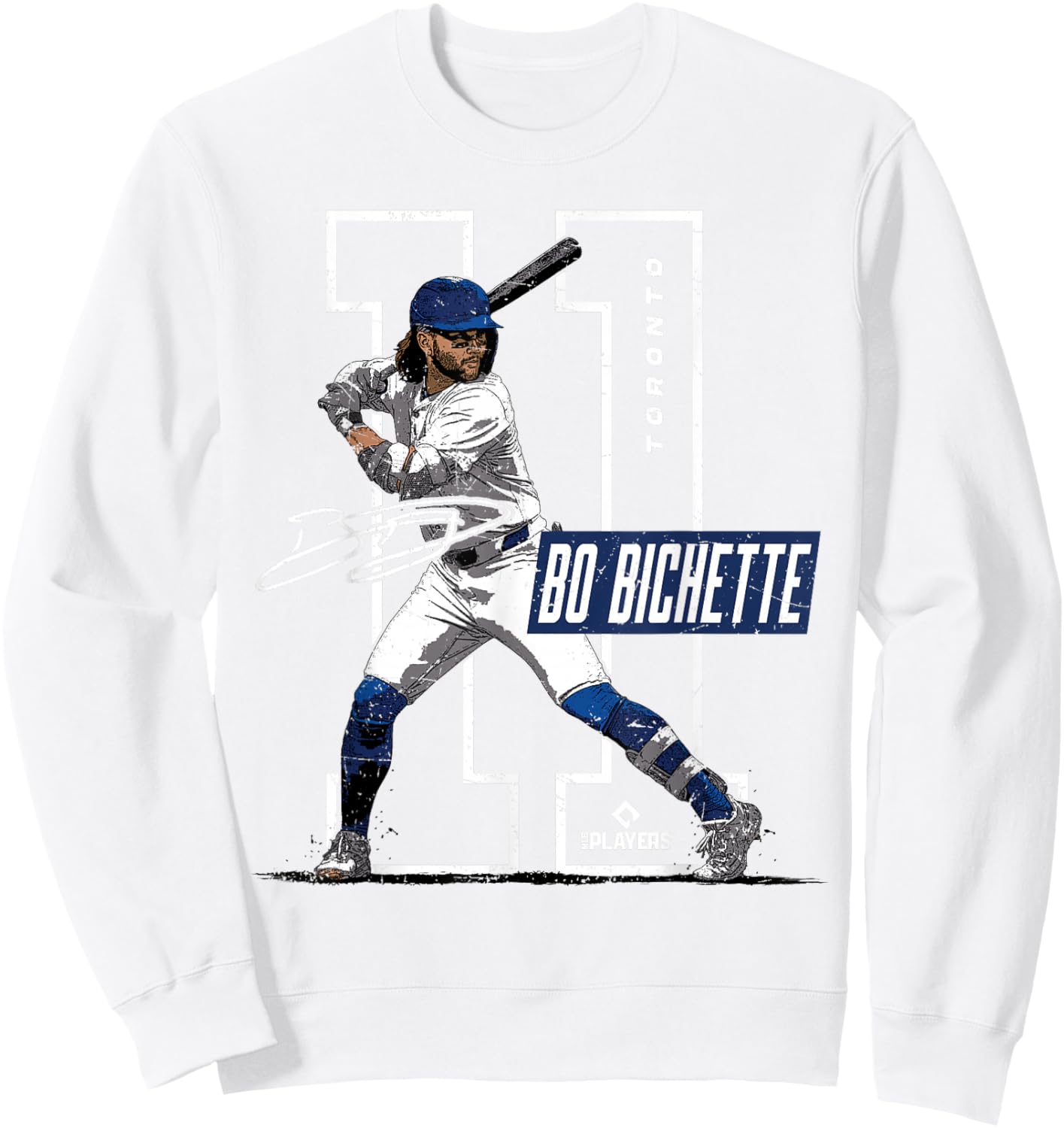 License Champs | Bo Bichette Toronto Blue -Kids Baseball Fan Sweatshirt - Sweatshirt | White
