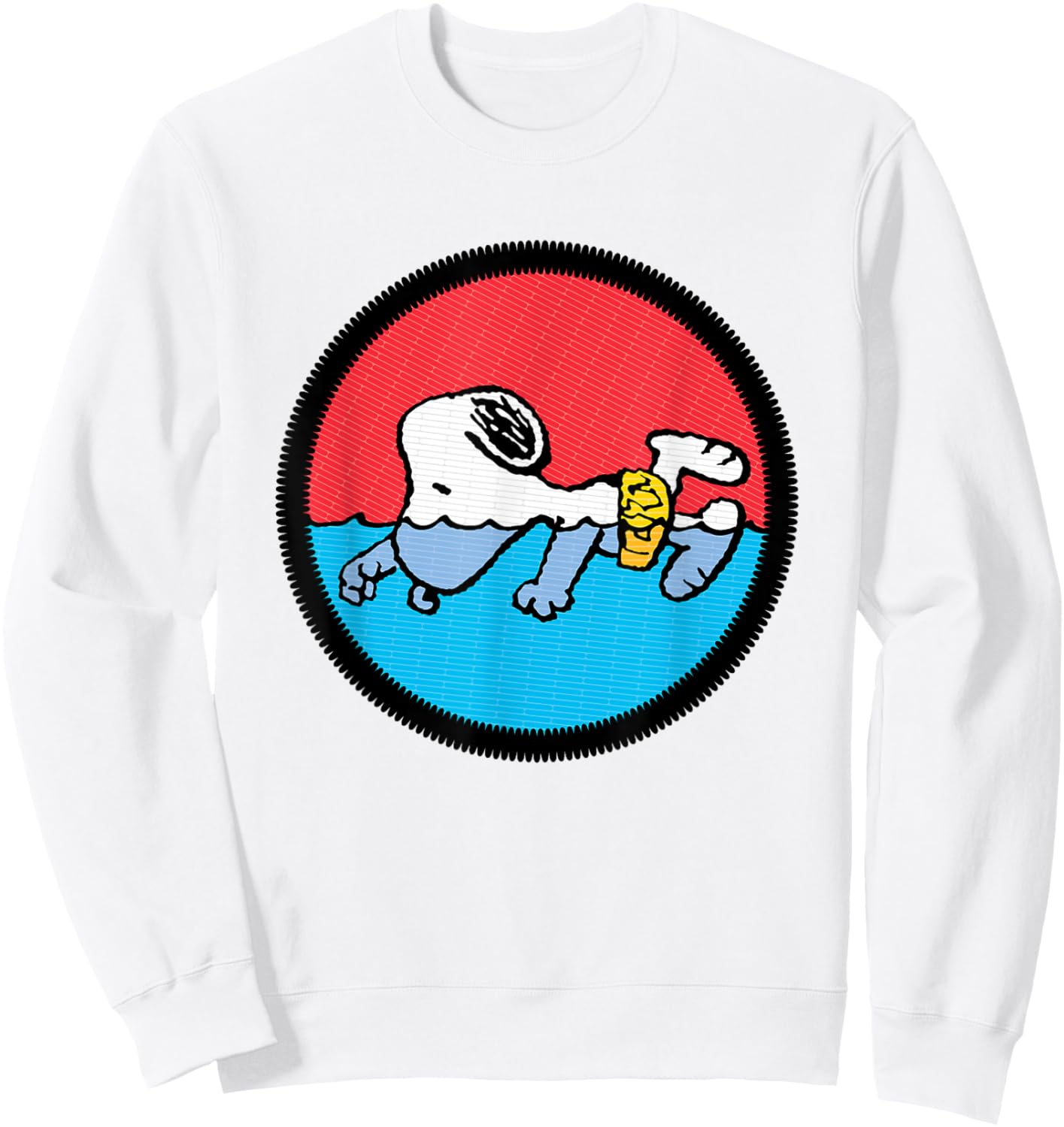 Peanuts Snoopy Swimming Sweatshirt - Sweatshirt | White