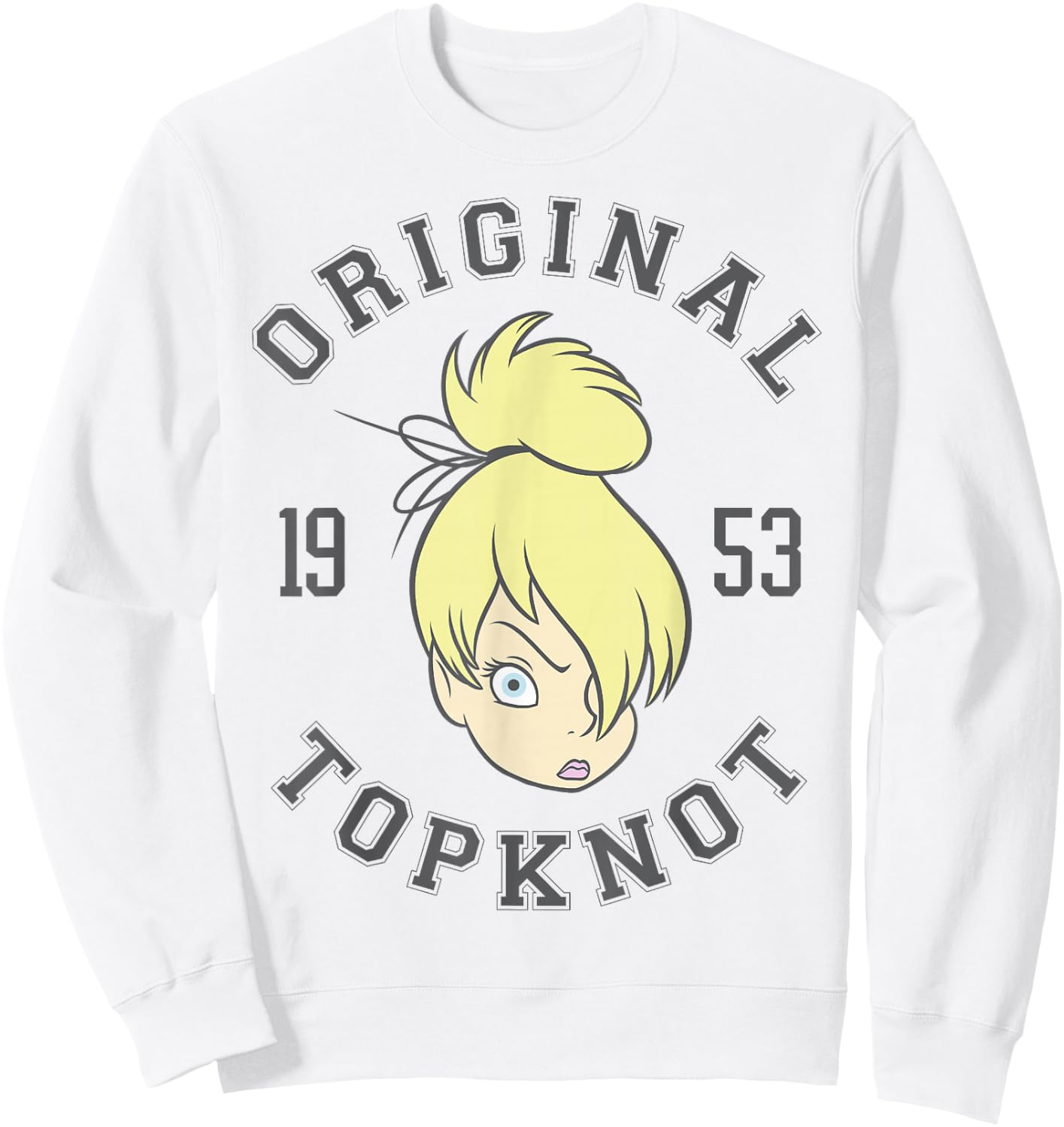 Disney Peter Pan Tinkerbell Original Topknot Graphic Sweatshirt - Sweatshirt | White