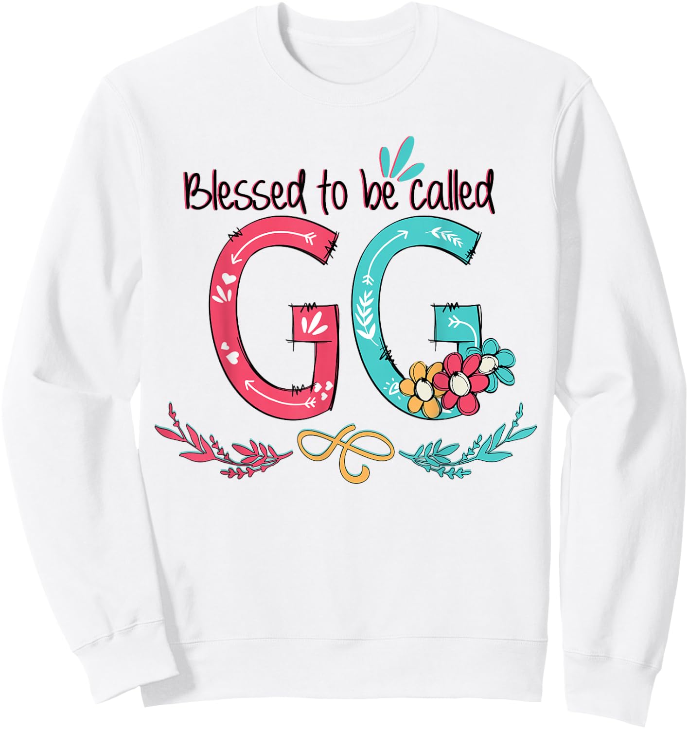 Blessed to be called GG Colorful gifts-Grandma Sweatshirt - Sweatshirt | White