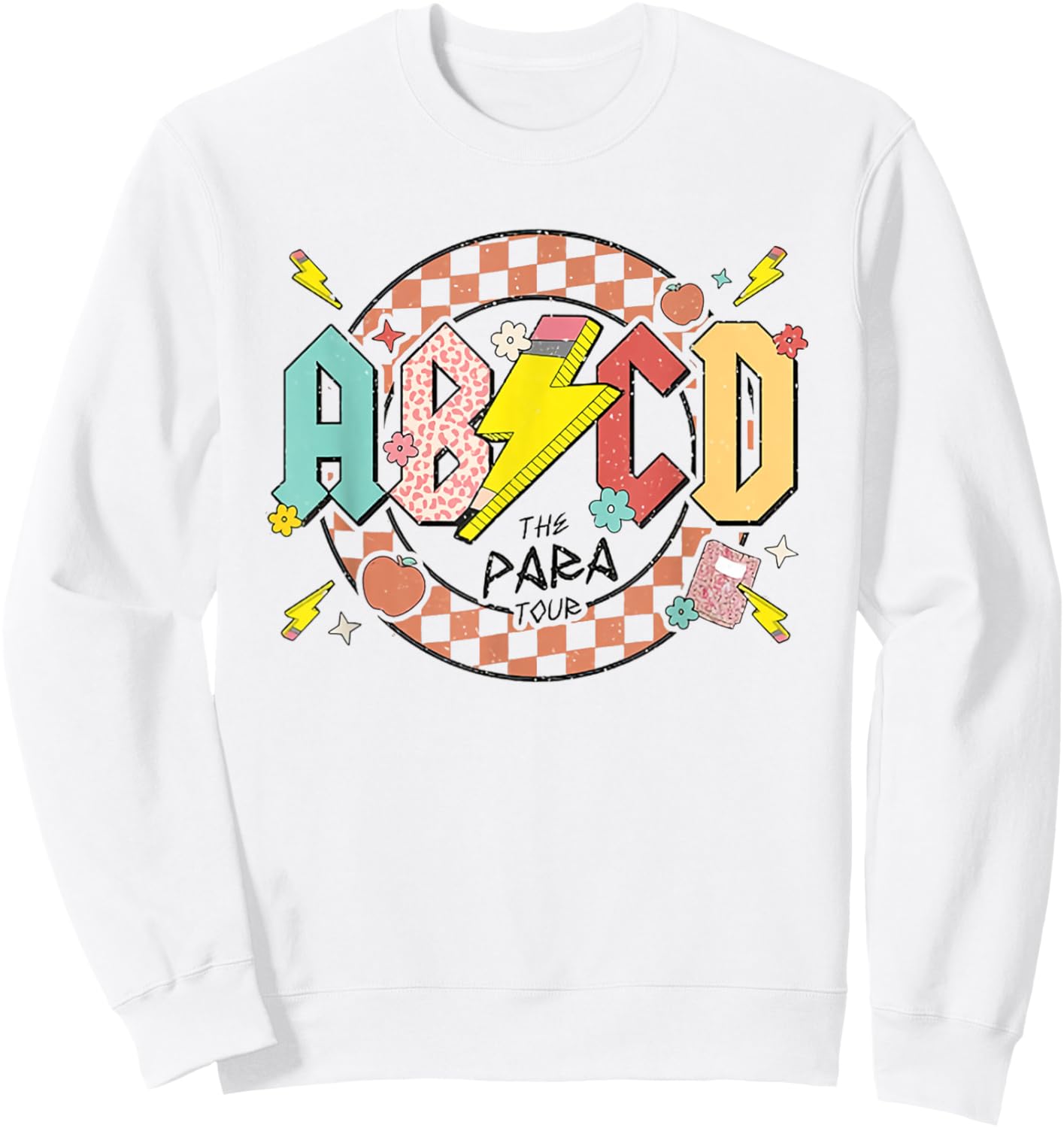The Para Tour ABCD Pencil Lightning Bolt Parapro End of Year Sweatshirt - Sweatshirt | White