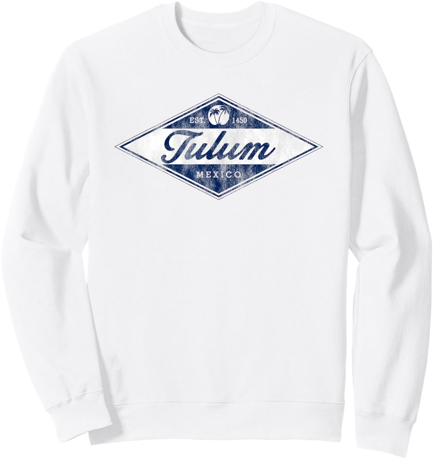 Vintage Tulum Mexico Retro Badge Souvenir Sweatshirt - Sweatshirt | White