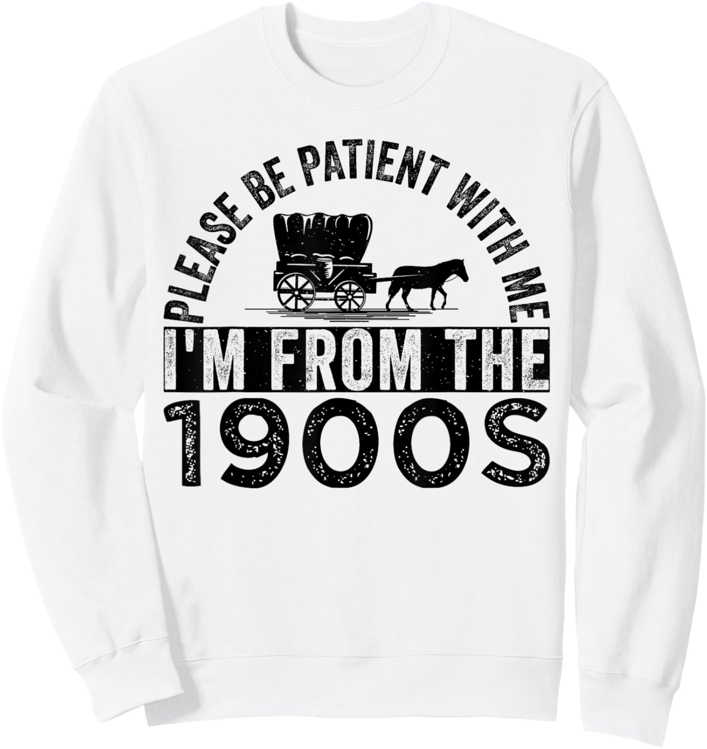 Please Be Patient with Me I'm from The 1900s Sweatshirt - Sweatshirt | White
