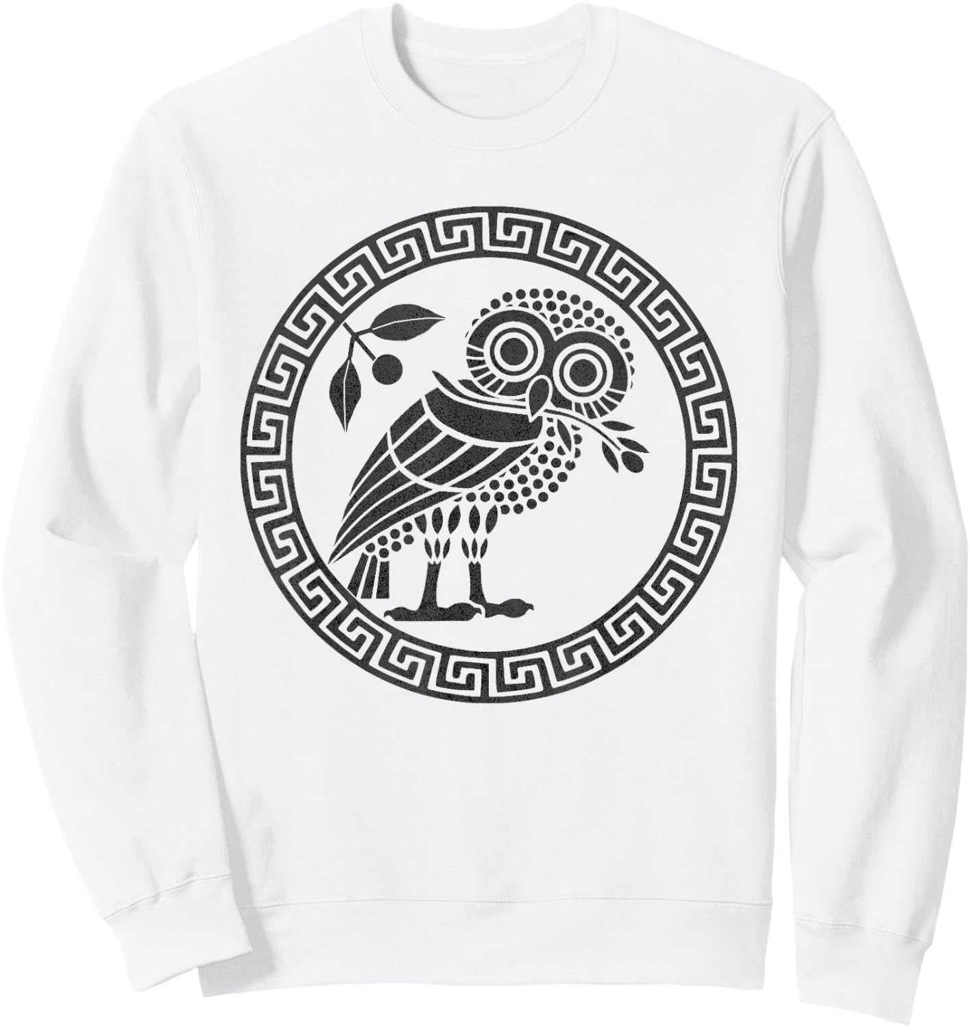 Ancient Athenian Owl Symbol of Athena Sweatshirt - Sweatshirt | White