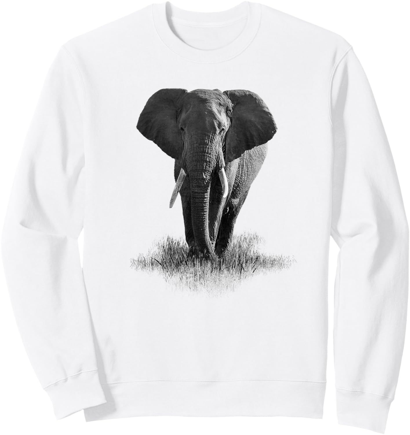 Elephant Animal Art - Zookeeper Zoologist Save The Elephants , Small, White Sweatshirt - Sweatshirt | White
