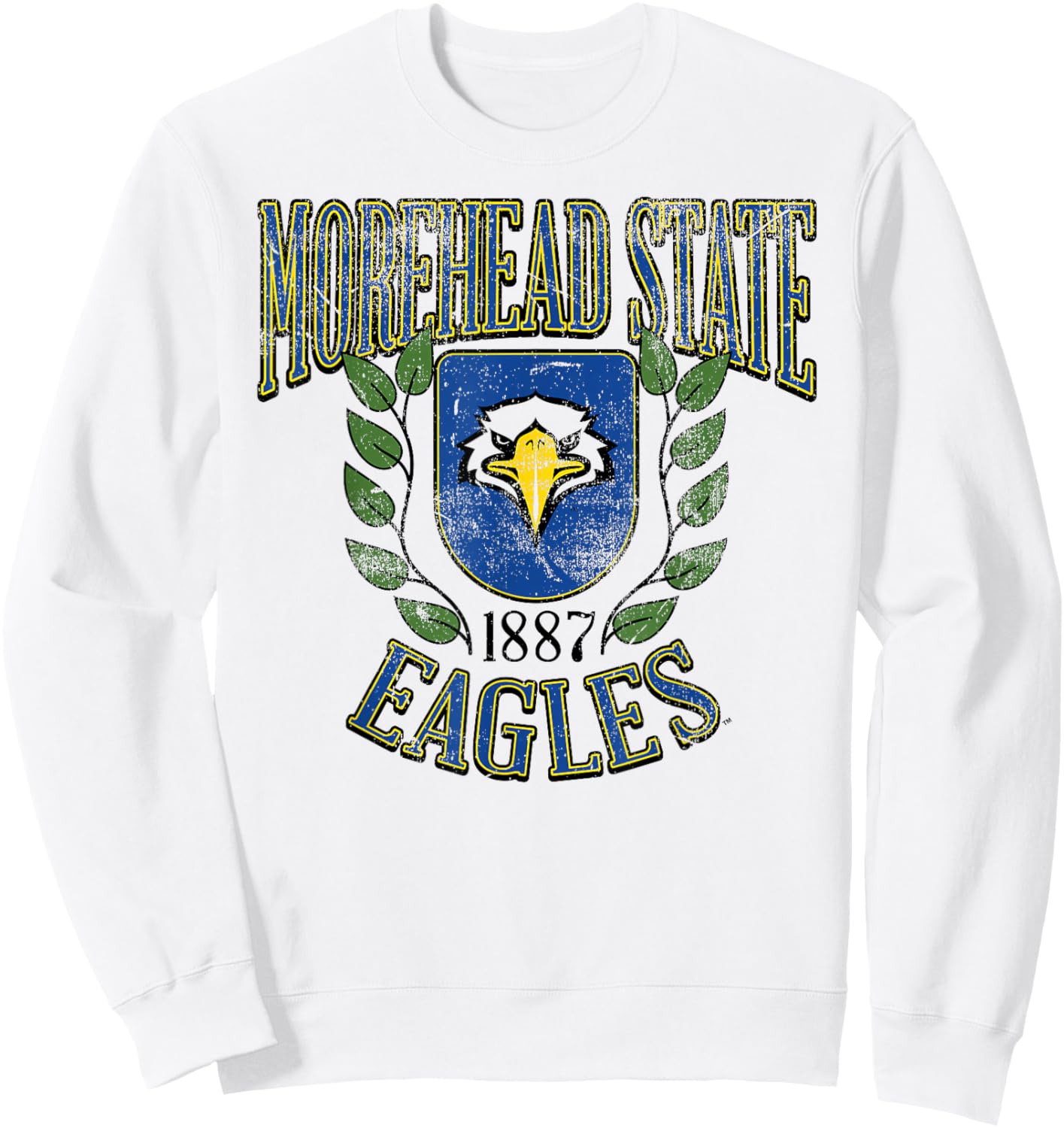 Morehead State Eagles Retro Shield White Officially Licensed Sweatshirt - Sweatshirt | White