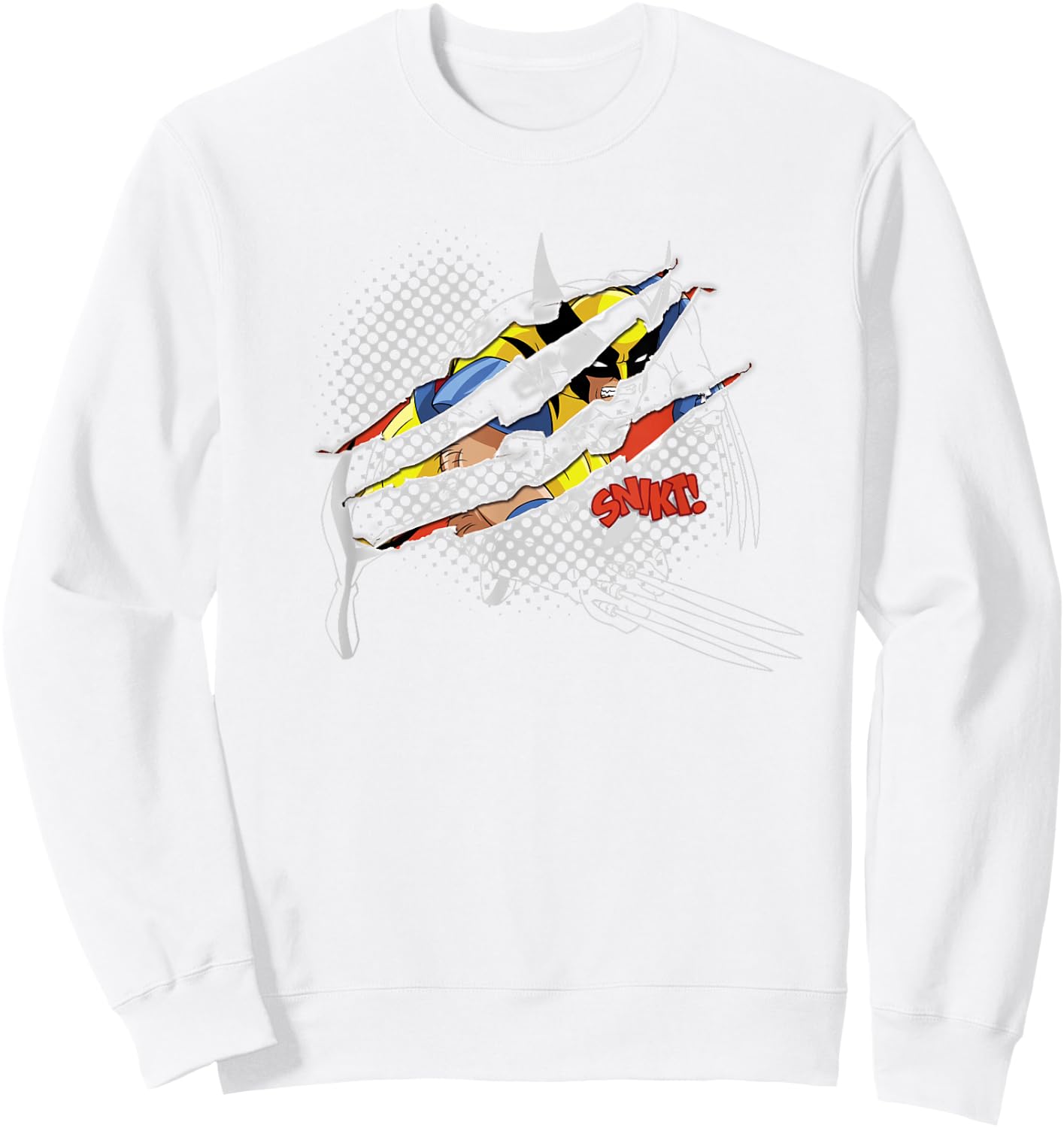Marvel X-Men Wolverine Claw Marks Logan Snikt! Sweatshirt - Sweatshirt | White