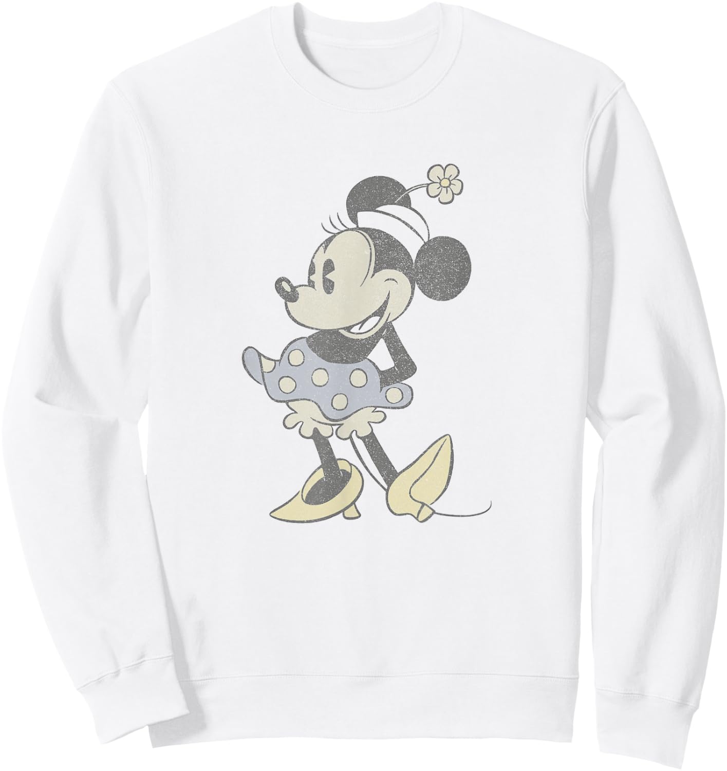 Disney Mickey and Friends Minnie Mouse Portrait Fade Vintage Sweatshirt - Sweatshirt | White
