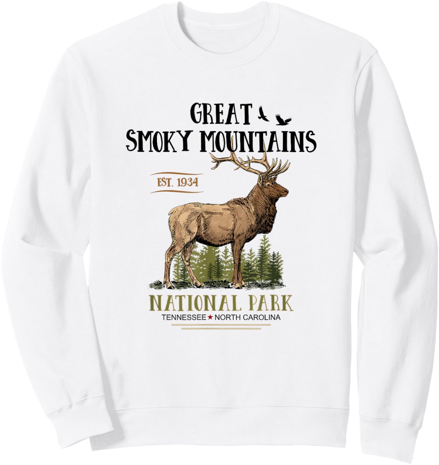 Great Smoky Mountains National Park Sweatshirt - Sweatshirt | White