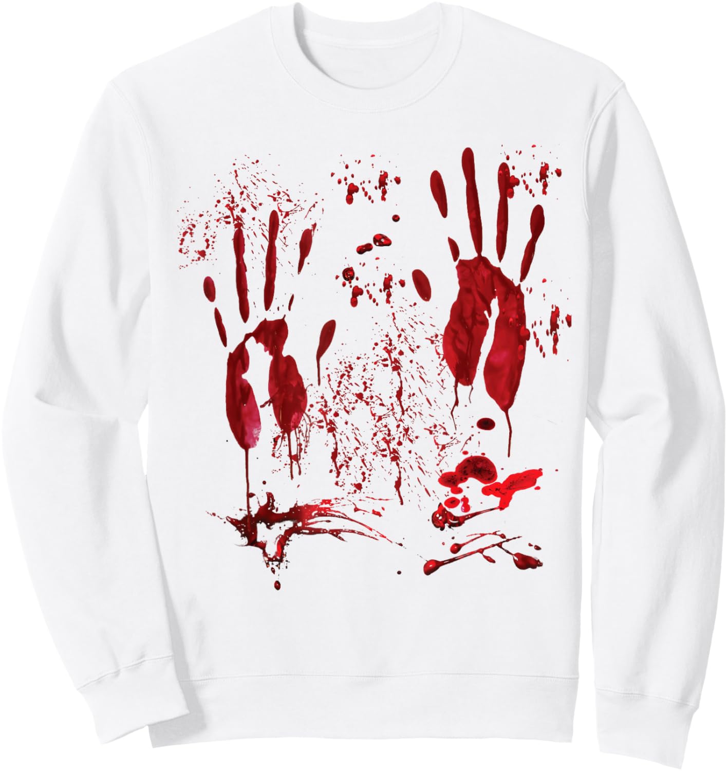 Blood Hands Blood Splatter Halloween Costume Men Women Sweatshirt - Sweatshirt | White