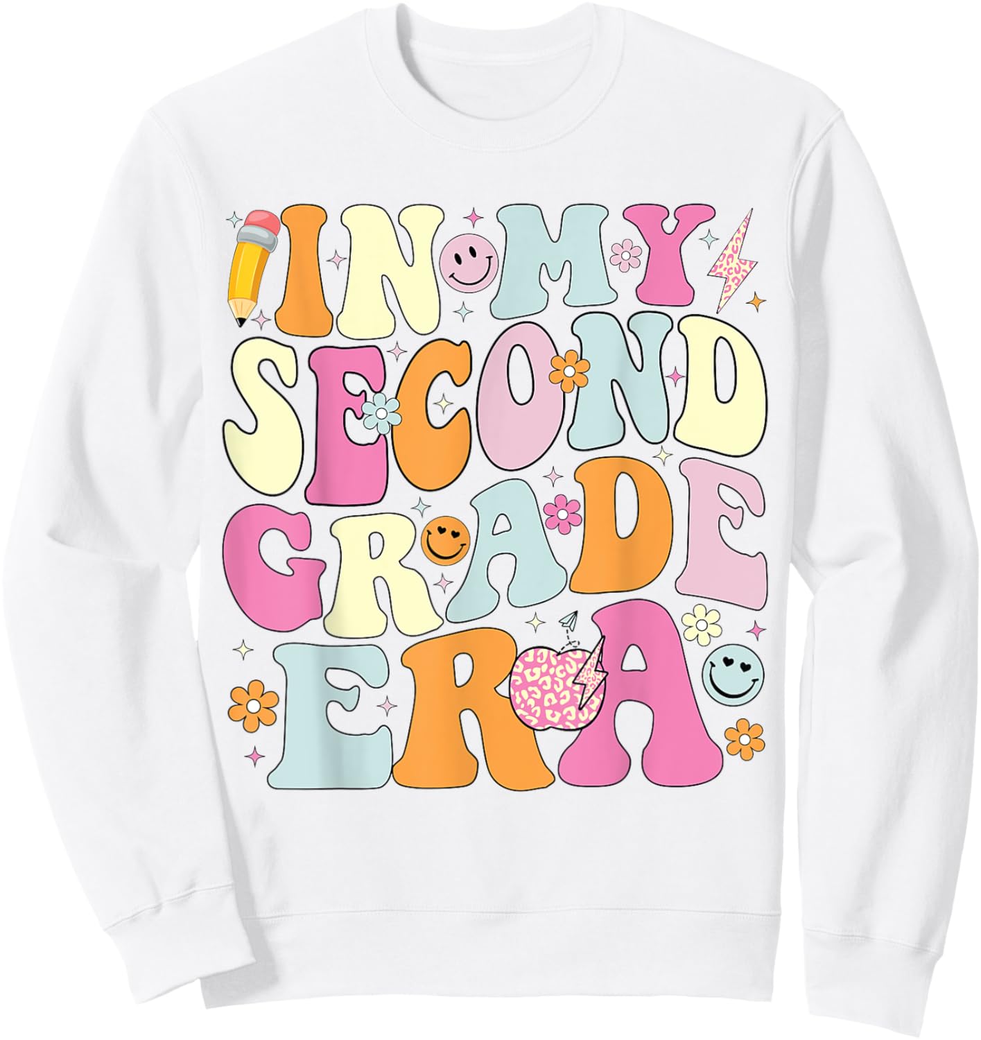 In My Second Grade Era 2nd Grade Teacher Back to School Sweatshirt - Sweatshirt | White