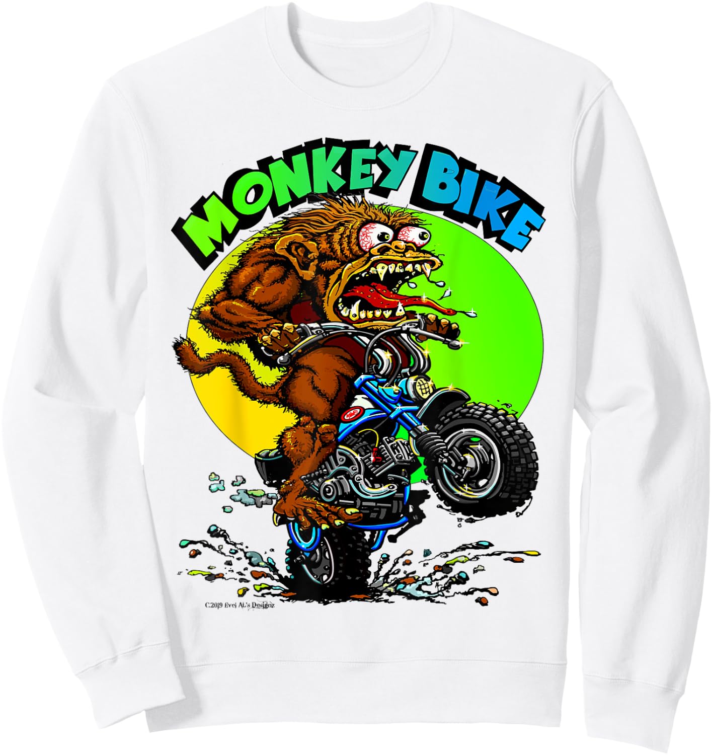 Monkey Bike Sweatshirt - Sweatshirt | White