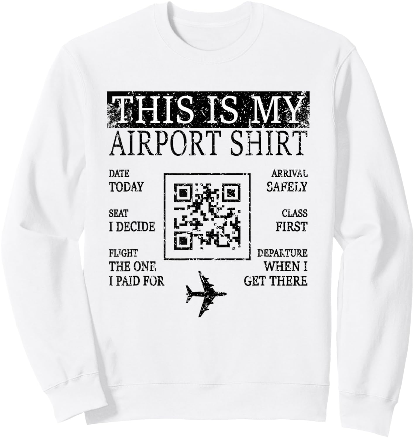 Retro This Is My Airport Shirt Matching Family Travel Sweatshirt - Sweatshirt | White