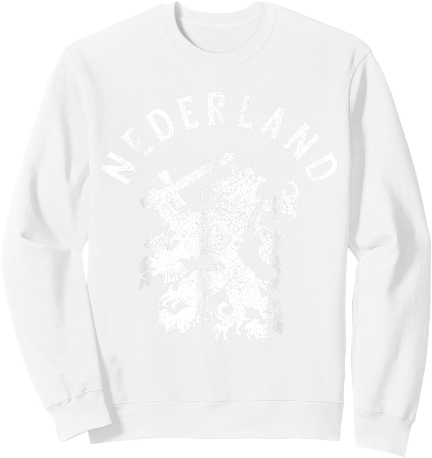 Nederland Netherlands Lion Holland Vintage Orange Sweatshirt - Sweatshirt | White