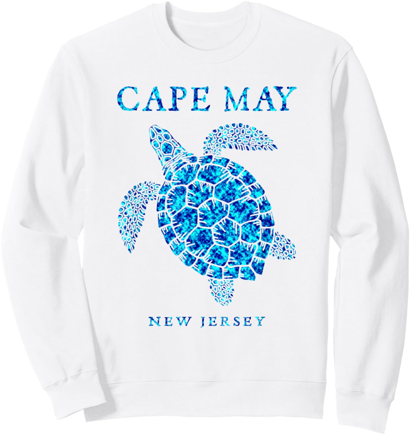 Cape May New Jersey NJ Sea Turtle Beach Souvenir Girls Boys Sweatshirt - Sweatshirt | White