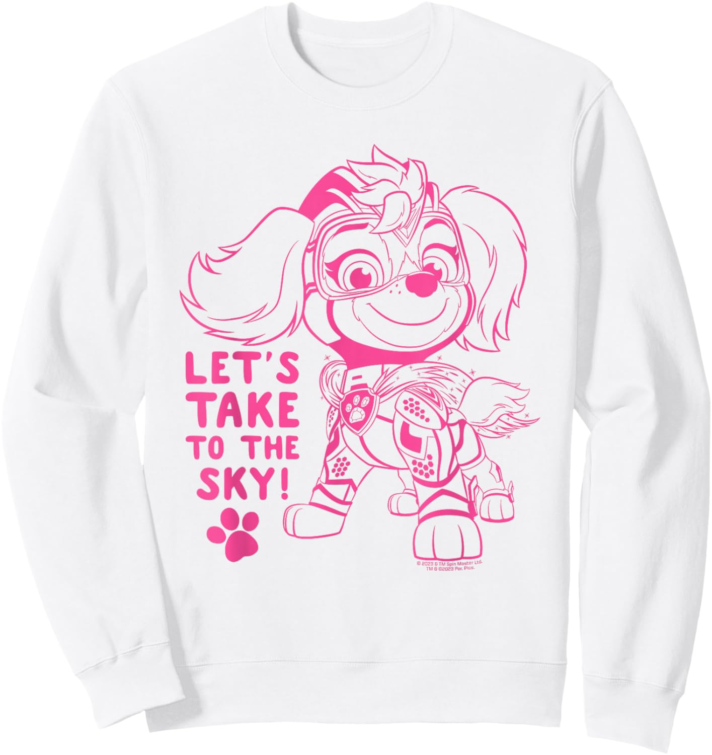 PAW Patrol: The Mighty Movie Skye Outline Sweatshirt - Sweatshirt | White