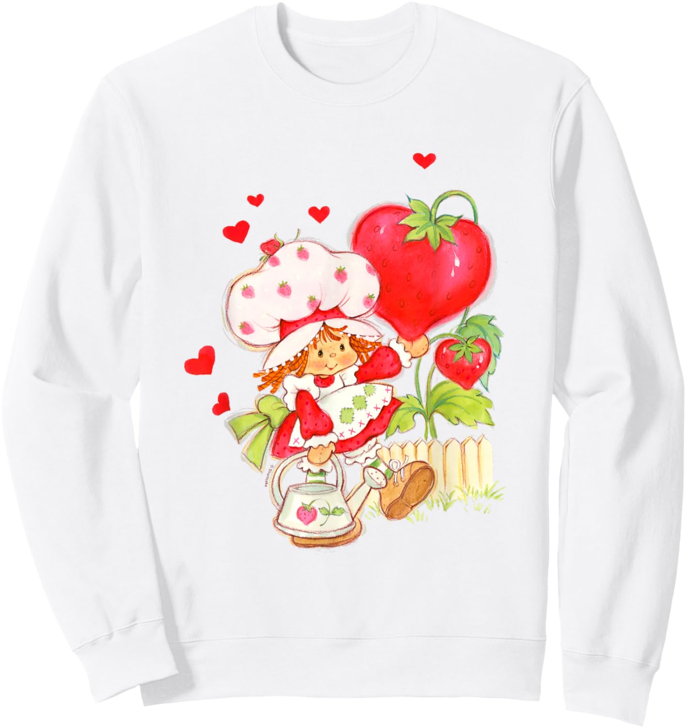 Strawberry Shortcake Valentine's Day Heart Berries Retro Sweatshirt - Sweatshirt | White