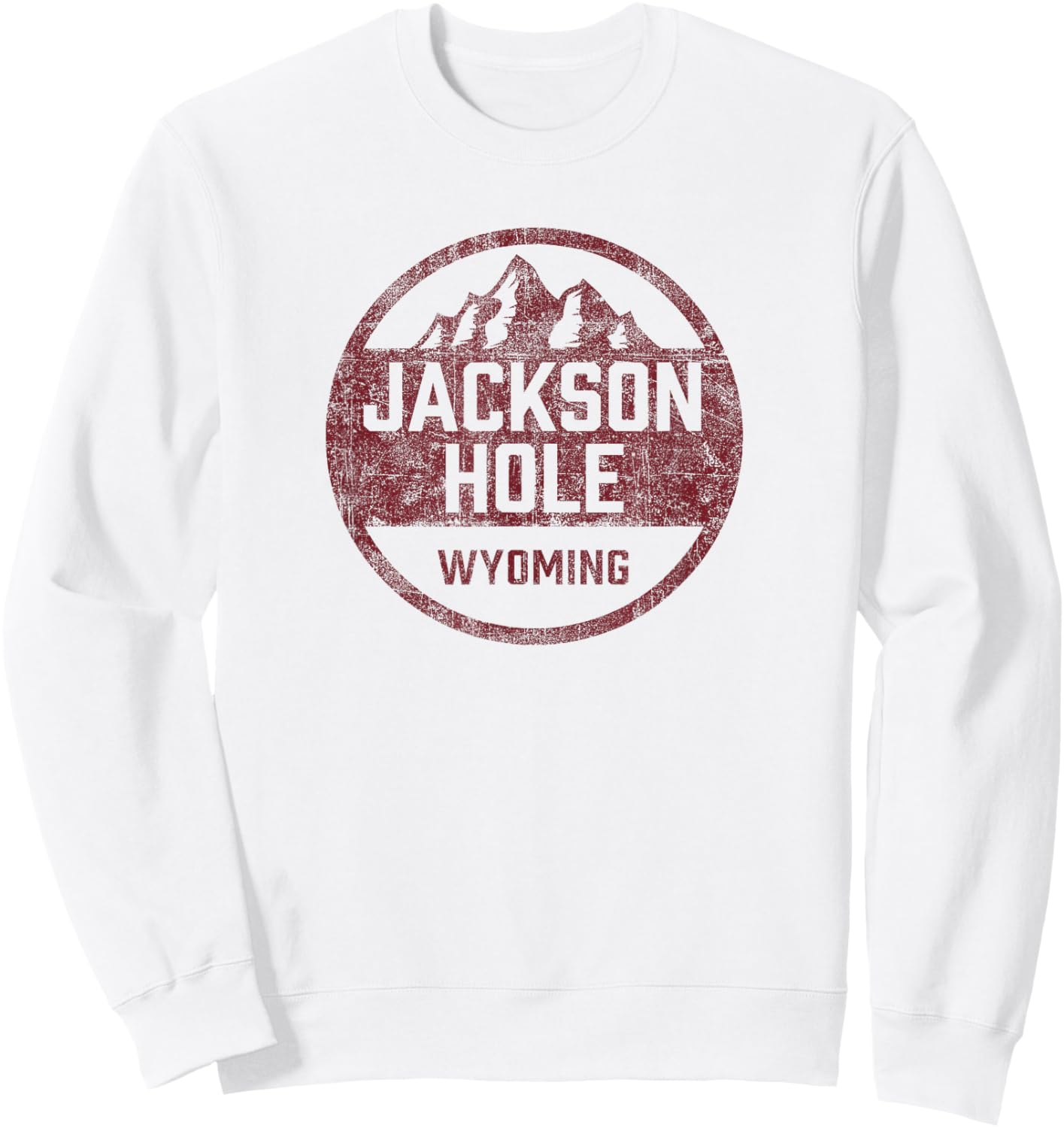 Retro Jackson Hole Wyoming Grand Teton Vintage Sweatshirt - Sweatshirt | White