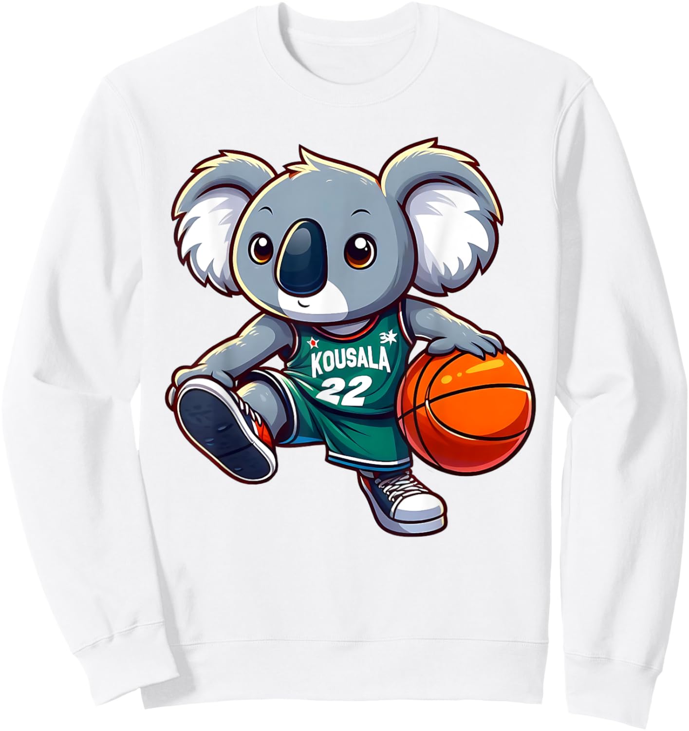 Koala playing Basketball Sweatshirt - Sweatshirt | White
