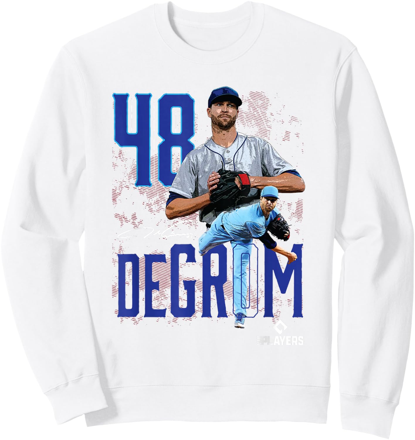 Jacob Degrom | Texas Baseball Players | MLBJDM3003 Sweatshirt - Sweatshirt | White