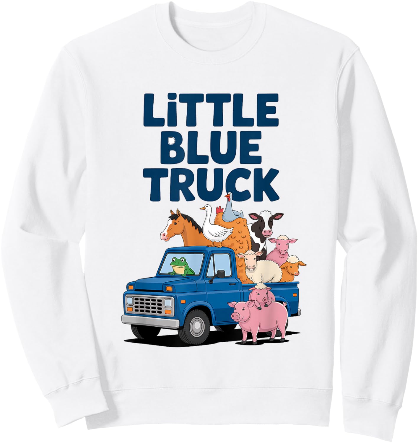 Little Blue Truck Shirt Toddler Animals Little Blue Truck Sweatshirt - Sweatshirt | White