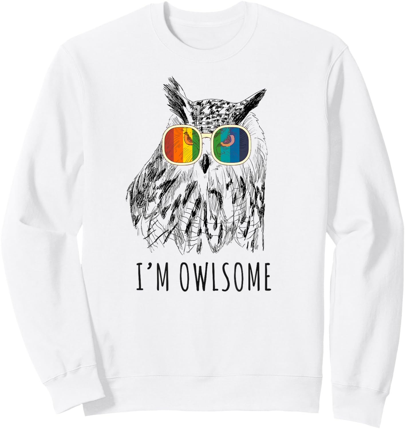 I'm Owlsome Cute Owl Women Girls Owl Lover Gifts Sweatshirt - Sweatshirt | White