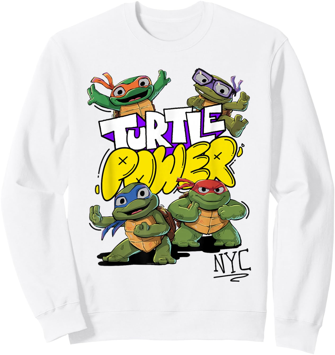 Teenage Mutant Ninja Turtles: Mutant Mayhem Cute Turtle Sweatshirt - Sweatshirt | White