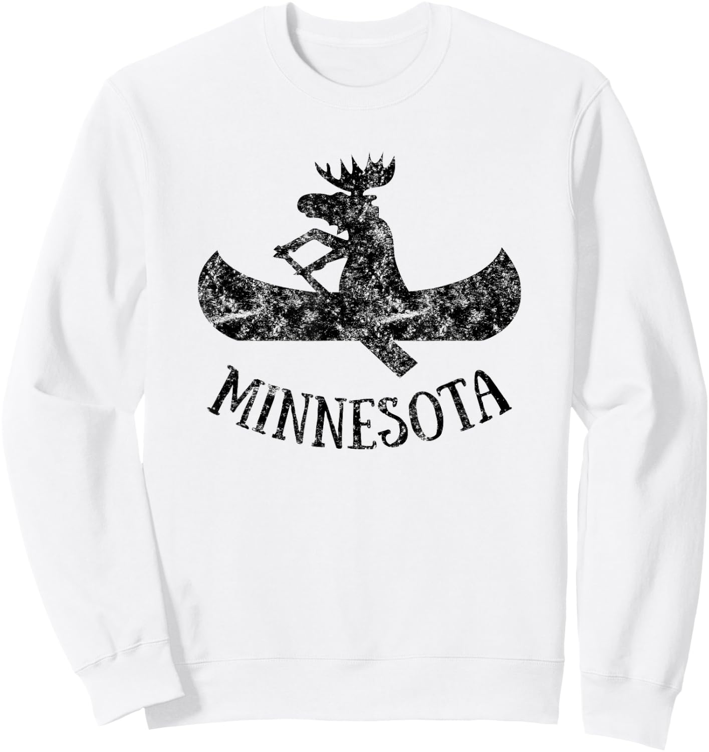 Minnesota Moose Shirt | Funny Moose Canoe Gift Sweatshirt - Sweatshirt | White