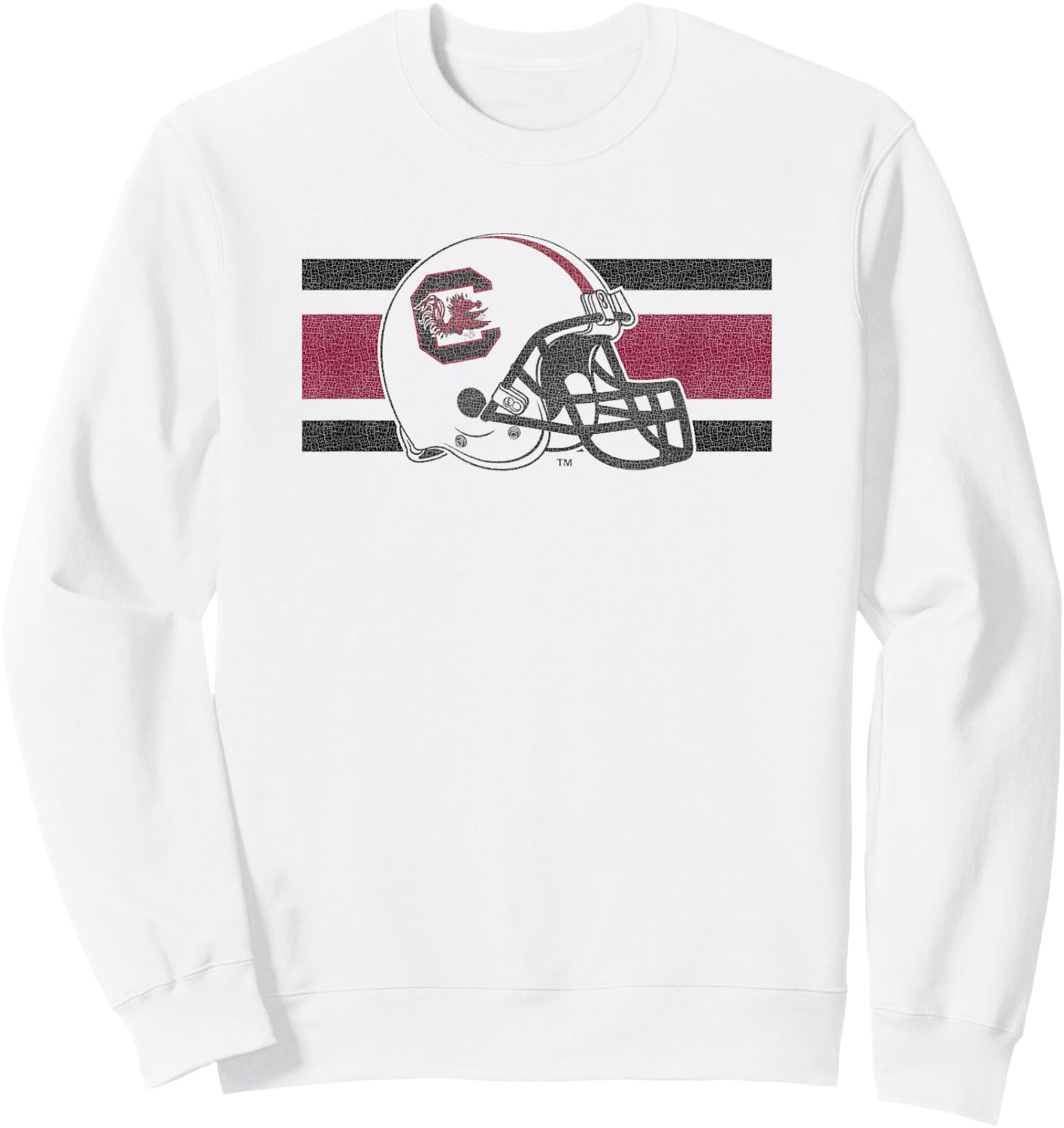 South Carolina Gamecocks Football Retro Helmet White Sweatshirt - Sweatshirt | White