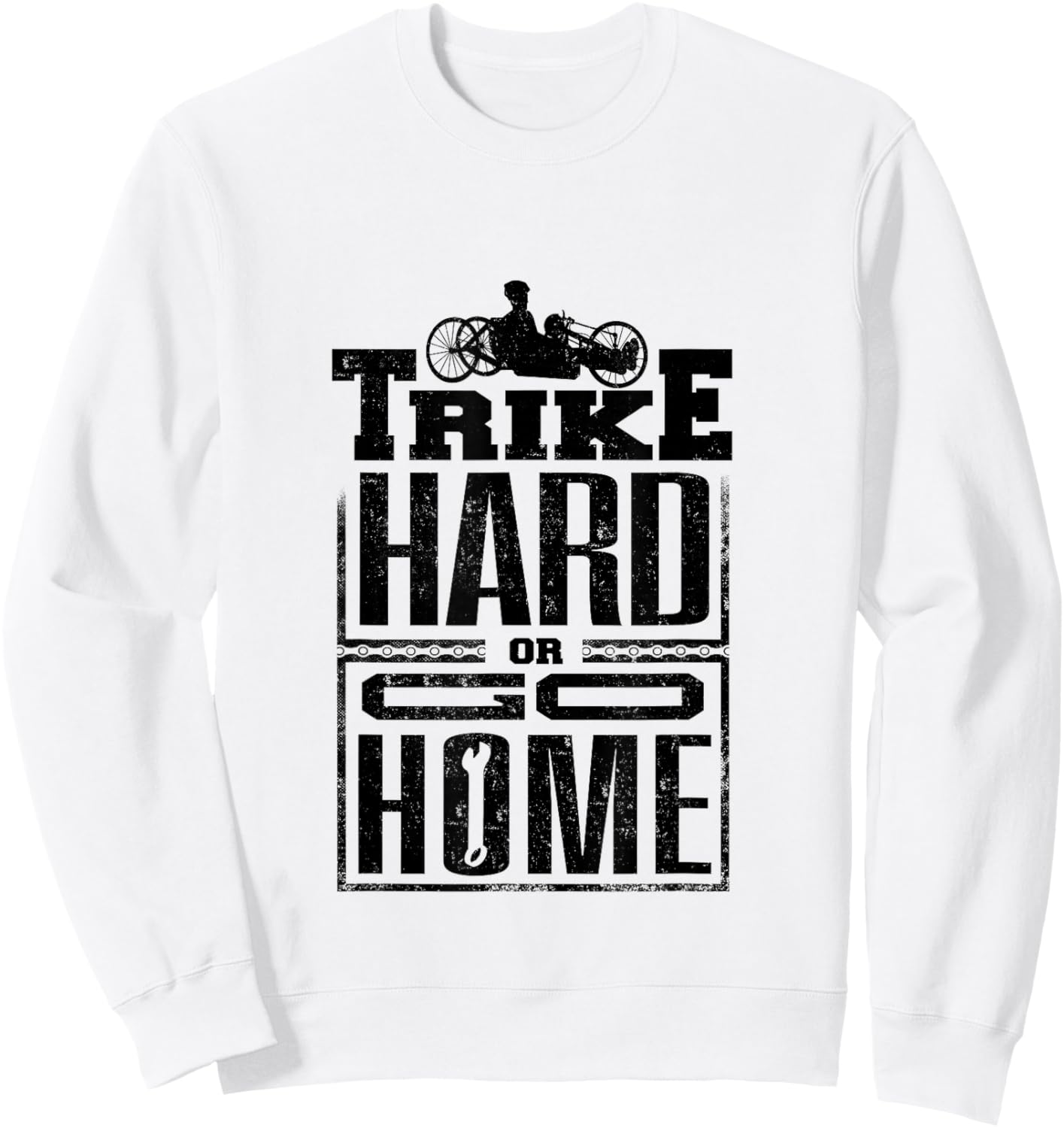 Recumbent Trike Triker Recumbent Bike Trike Hard Sweatshirt - Sweatshirt | White