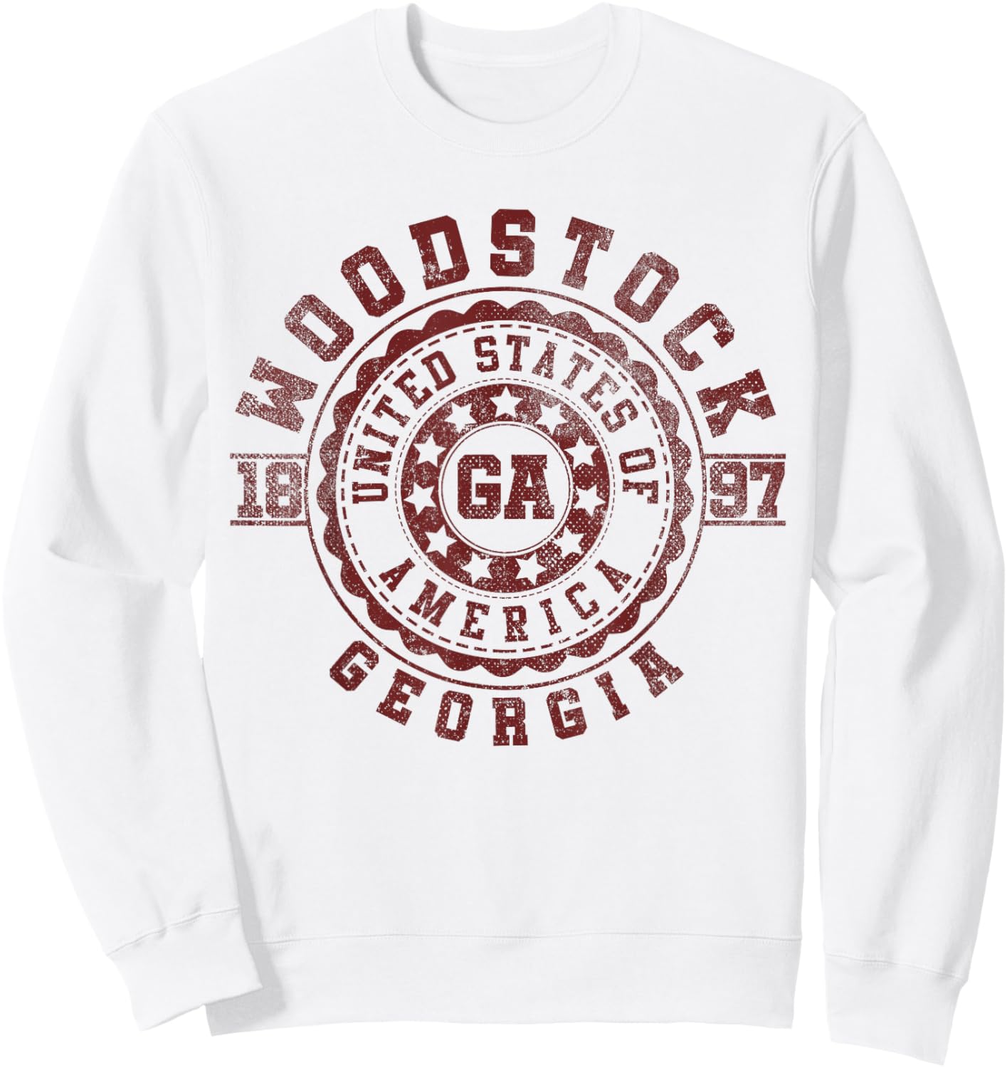 Woodstock GA | Georgia | Vintage City Apparels Sweatshirt - Sweatshirt | White