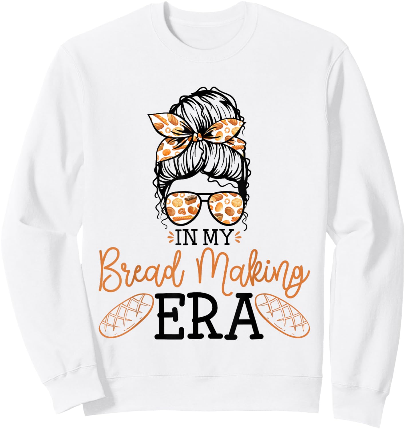 in My Bread Making Era Bread Baking Sourdough Enthusiast Sweatshirt - Sweatshirt | White