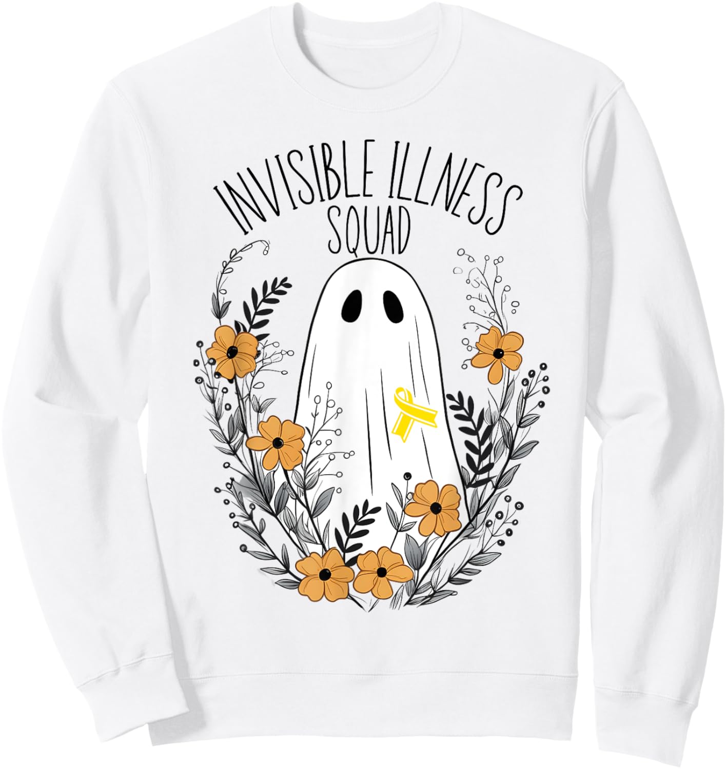 Invisible Illness Ghost Endometriosis Awareness Women's Sweatshirt - Sweatshirt | White