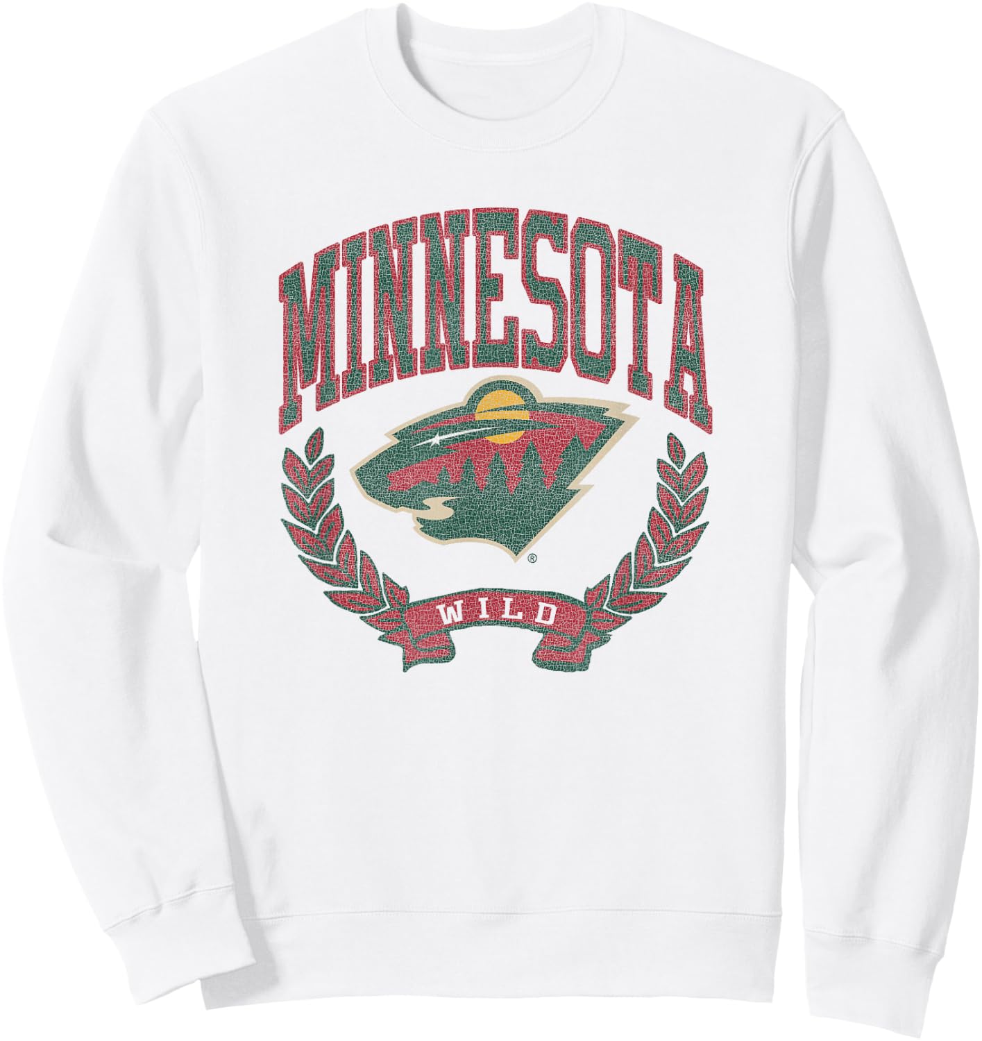 Minnesota Wild Vintage Victory Gray Officially Licensed Sweatshirt - Sweatshirt | White