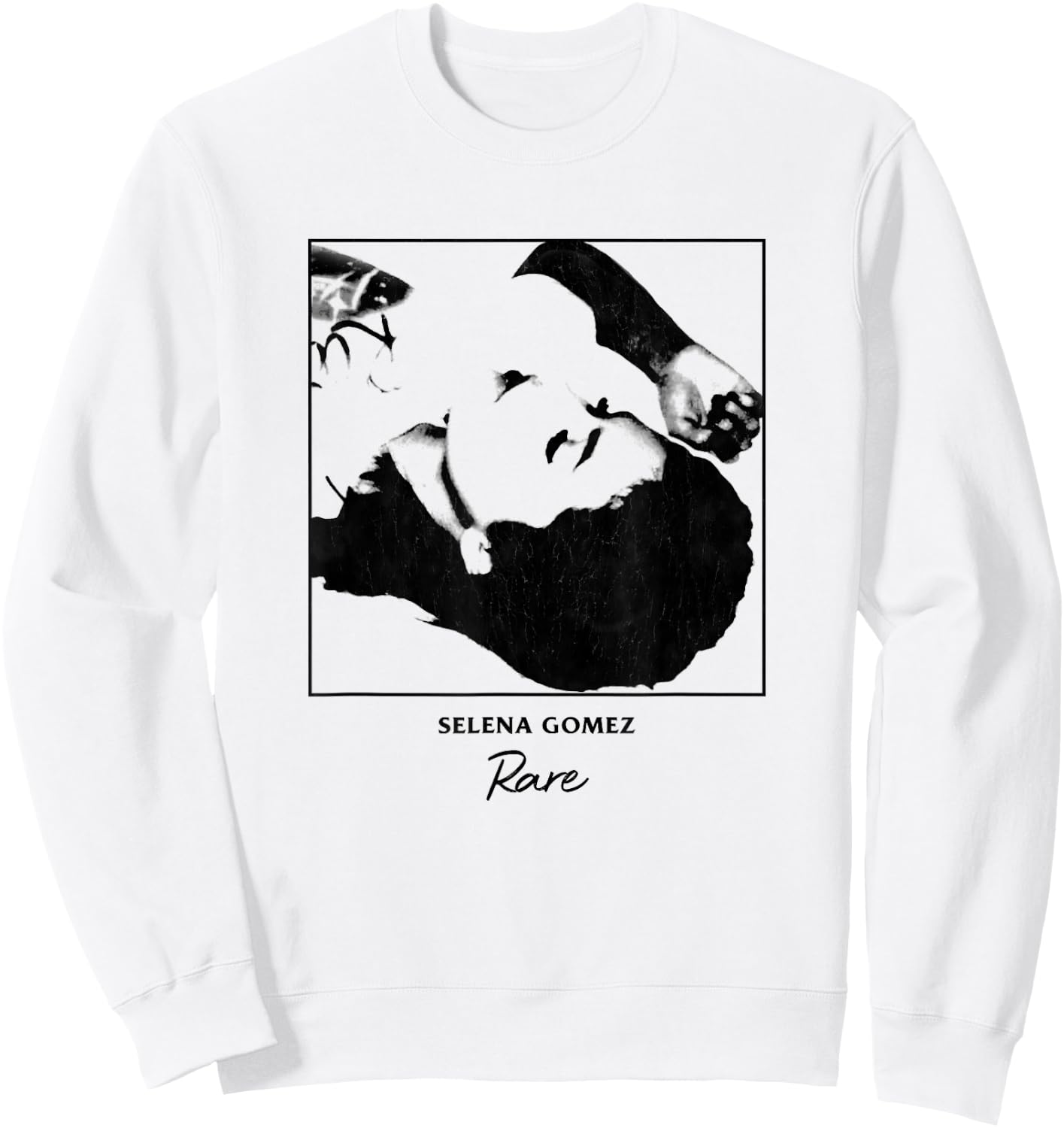 Selena Gomez Black & White Album Art Sweatshirt - Sweatshirt | White