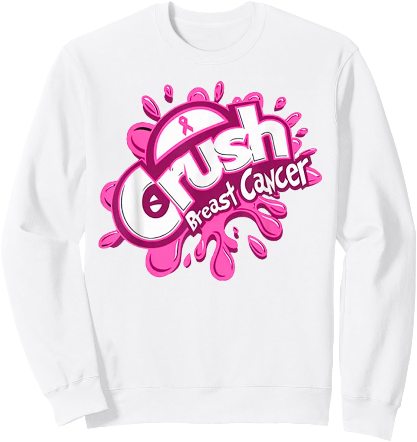 Pink Crush Breast Cancer Awareness Sweatshirt - Sweatshirt | White
