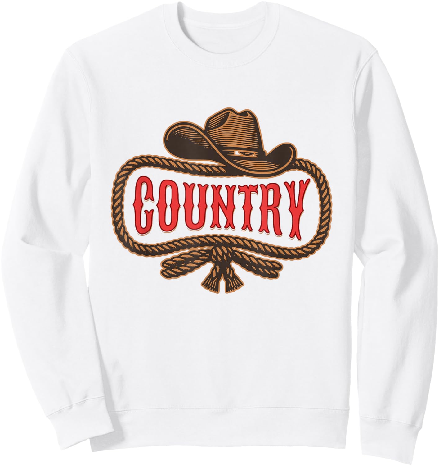 Country Gift Country Girl or Man Music Western Sweatshirt - Sweatshirt | White