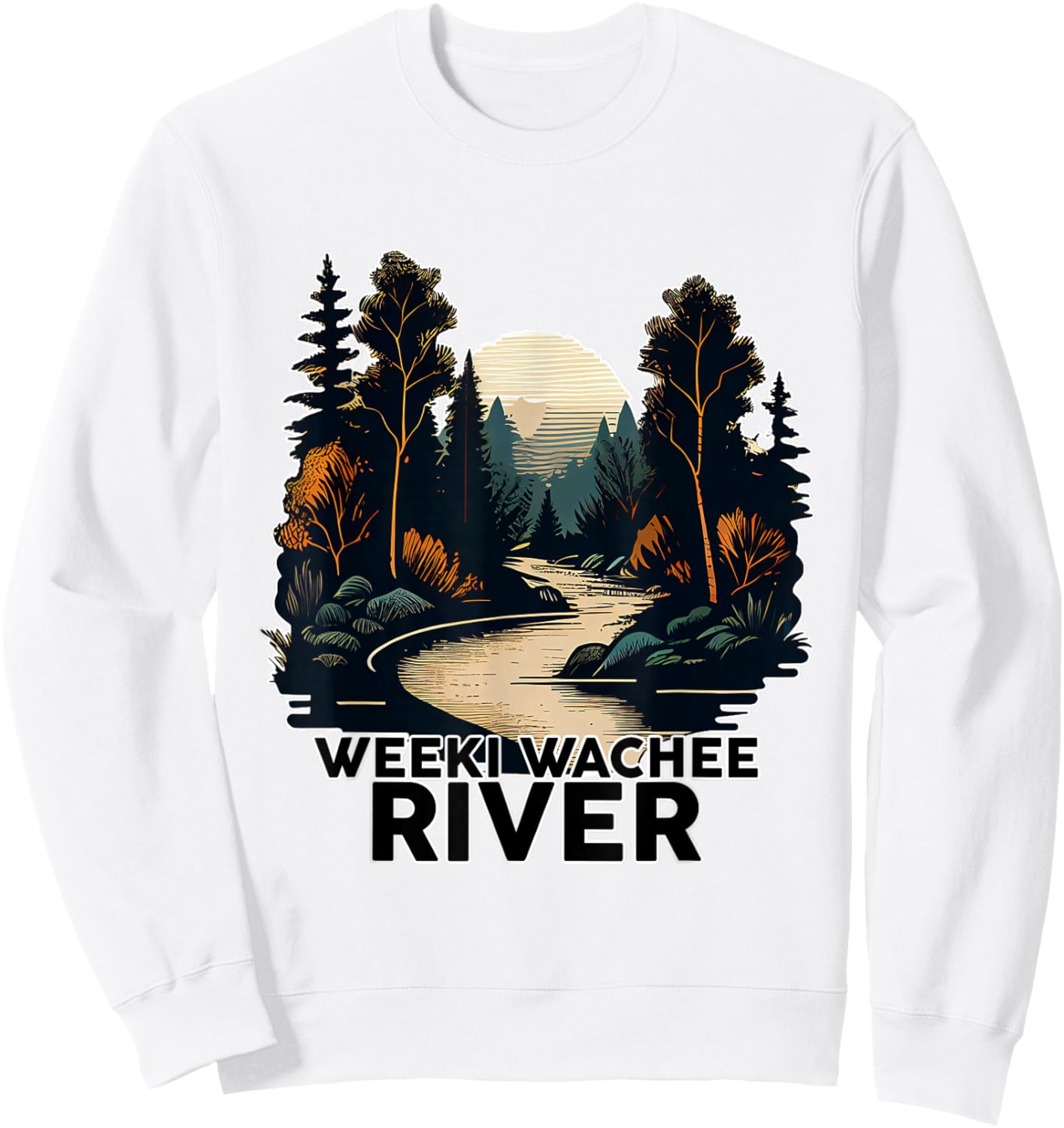 Weeki Wachee River Retro River Weeki Wachee Sweatshirt - Sweatshirt | White