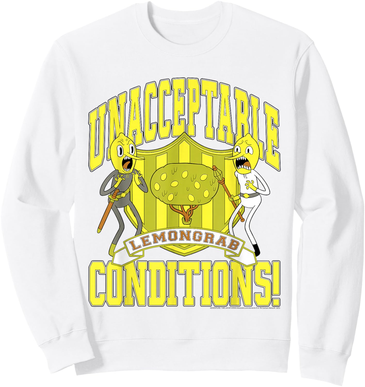 Adventure Time Lemongrab Unacceptable Conditions Sweatshirt - Sweatshirt | White