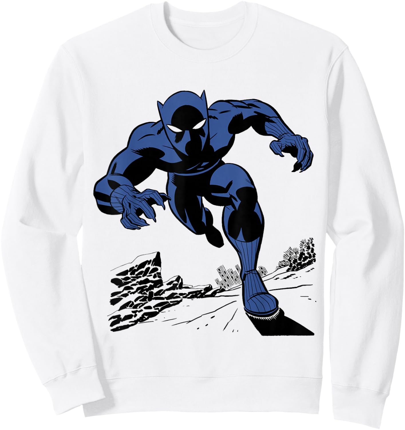 Marvel Black Panther Retro Comic Art Sweatshirt - Sweatshirt | White