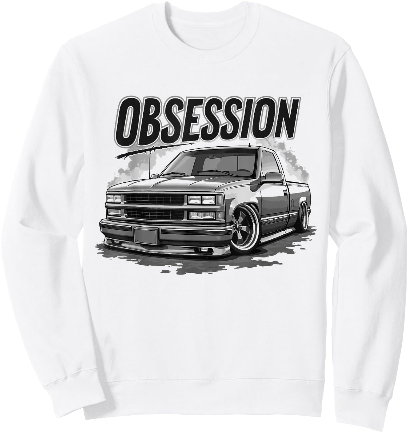 OBS Single Cab Truck Old Body Style Retro CK Truck 4th Gen Sweatshirt - Sweatshirt | White