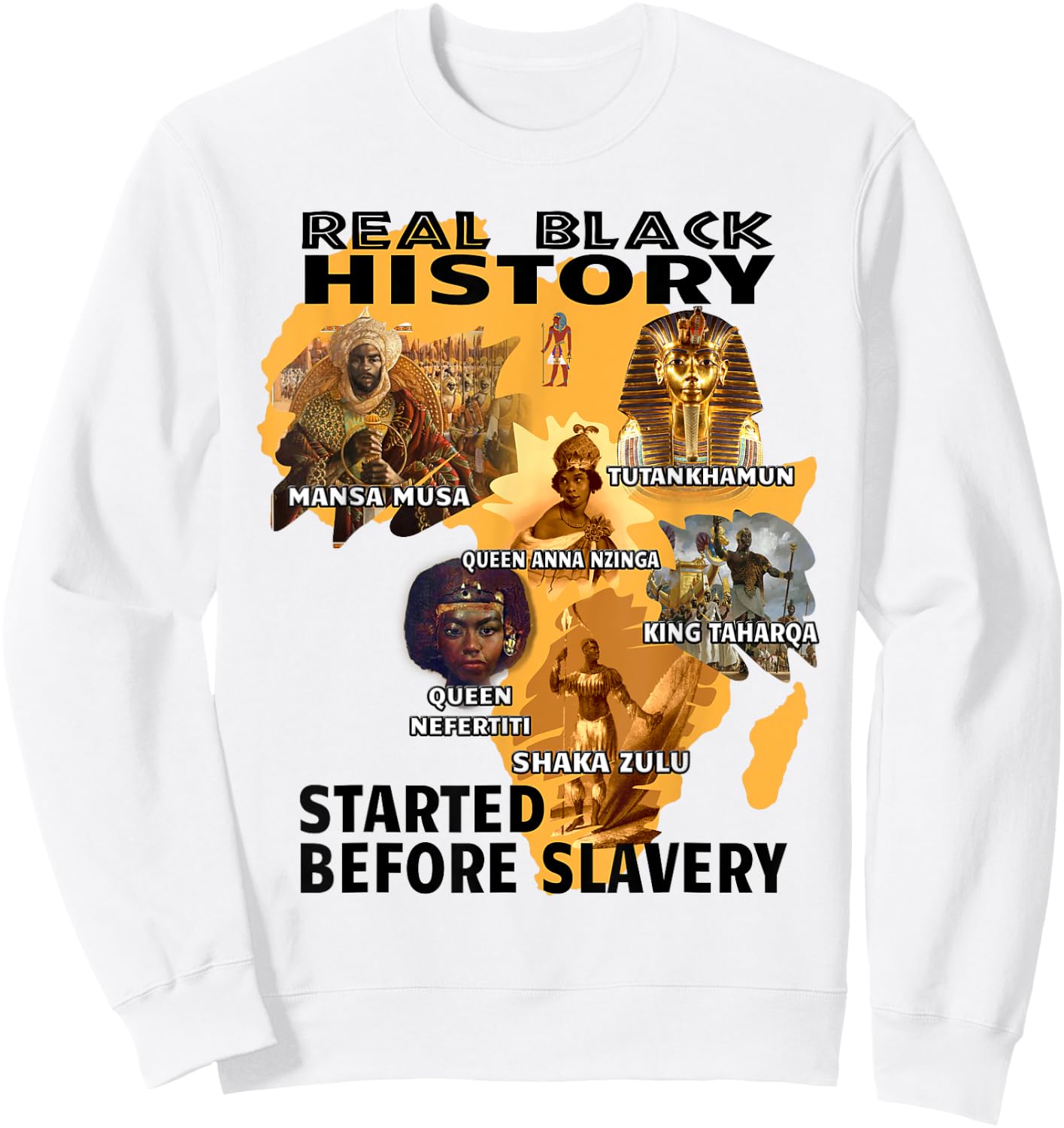 Black Awareness Afrocentric Attire African American Slavery Sweatshirt - Sweatshirt | White