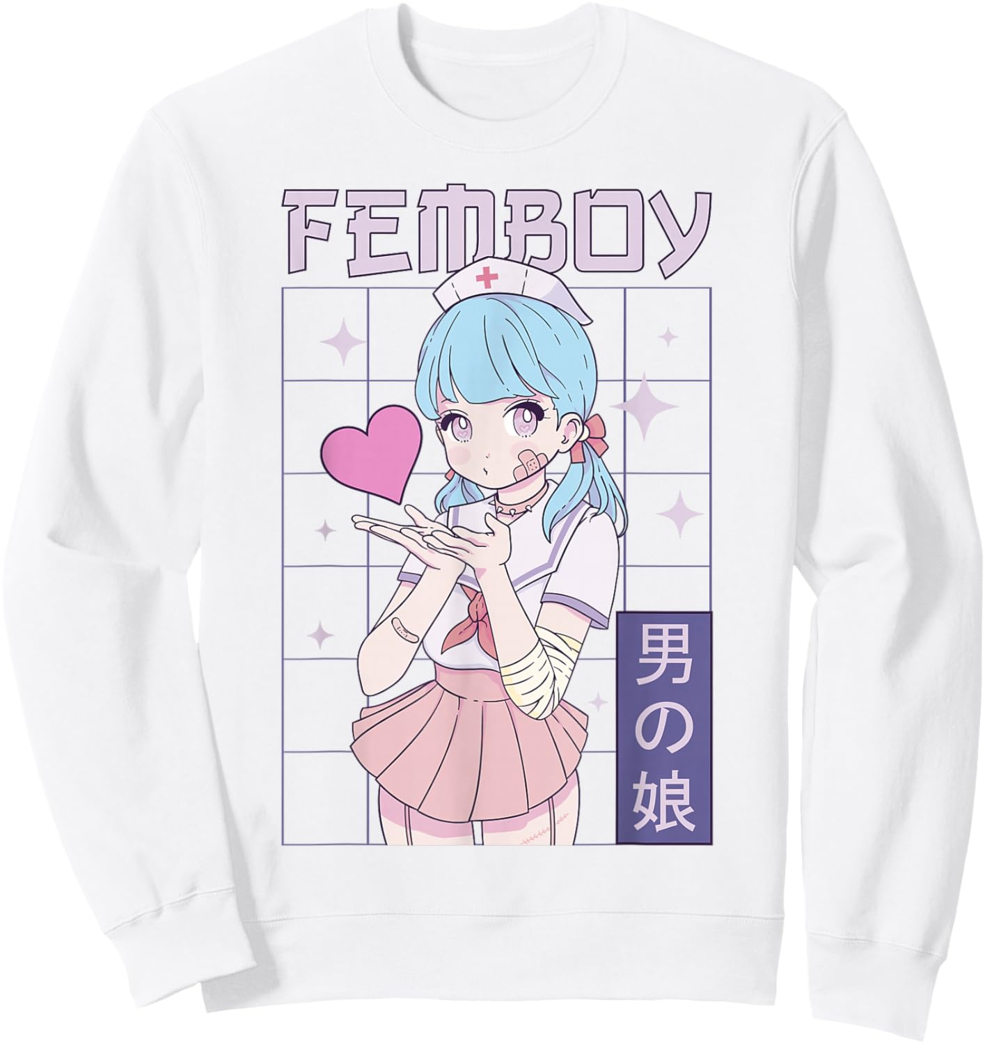 Femboy Crossdressing Crossdresser MTF Anime Sweatshirt - Sweatshirt | White