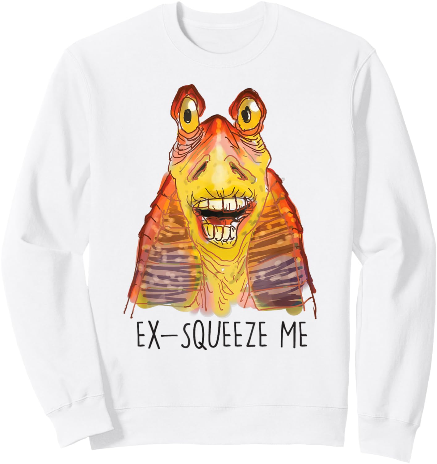 Star Wars Jar Jar Binks Ex-Squeeze Me Sweatshirt - Sweatshirt | White