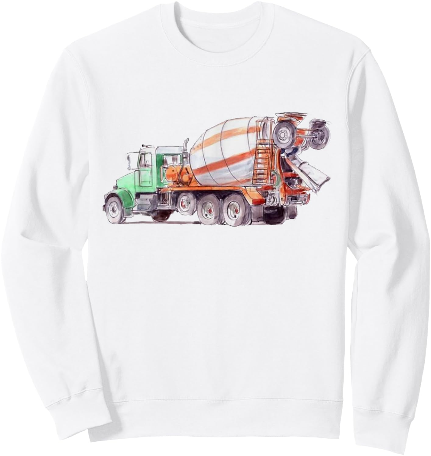 Cement trucks: Concrete mixer truck, construction kids trouble Sweatshirt - Sweatshirt | White