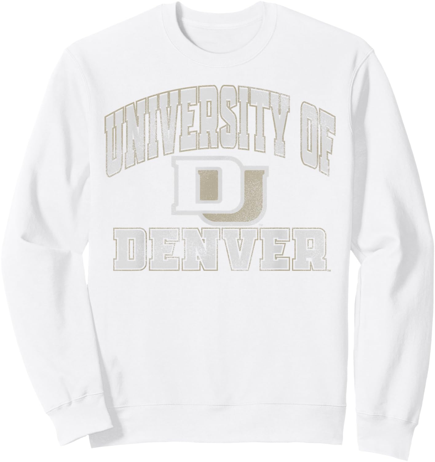 Denver Pioneers Vintage Worn Red Officially Licensed Sweatshirt - Sweatshirt | White