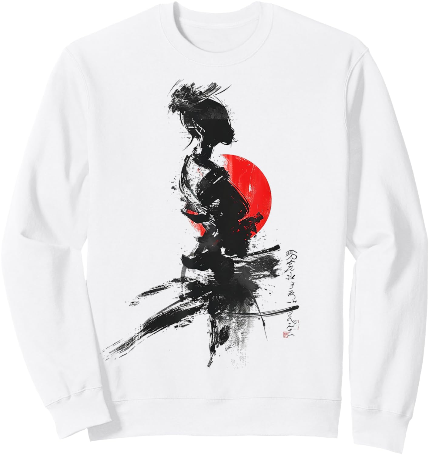 Anime Abstract Women Human Art Graphic Anime Sweatshirt - Sweatshirt | White